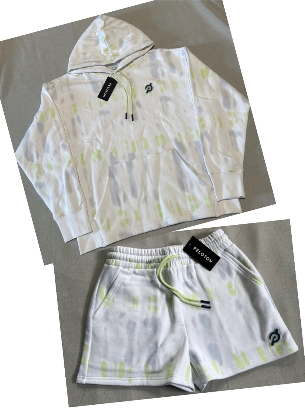 Peloton Chic Tie Dye 2pc Matching Set Sweatshirt & Shorts